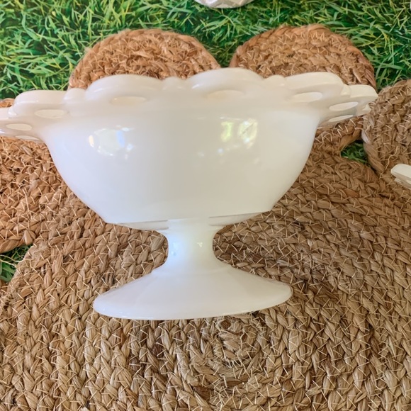 Vintage Glimma Glimåkra white Opal milk glass bowl dish (set of 2), EUC - Picture 3 of 11